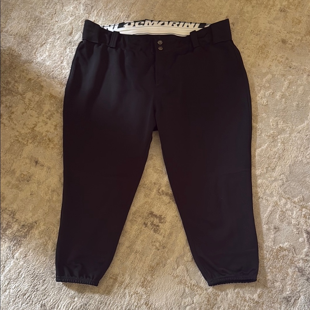 Black Jogger Track Pants with Elastic Waistband
